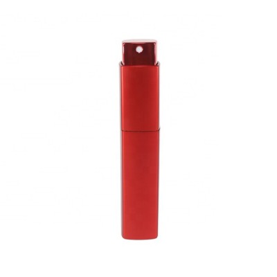 8ml 10ml red color metal aluminum twist refill perfume atomiser square shape bottle